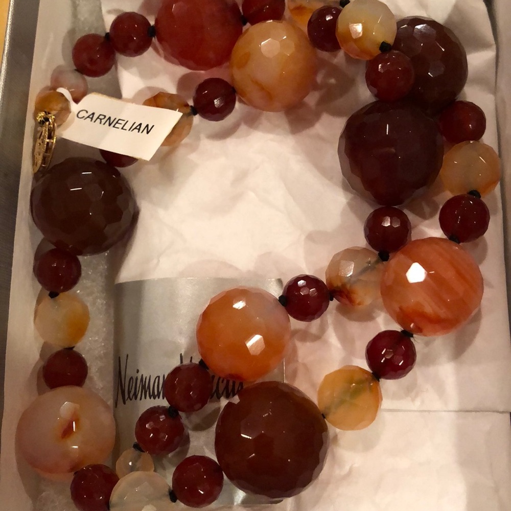 Beautiful carnelian beads necklace